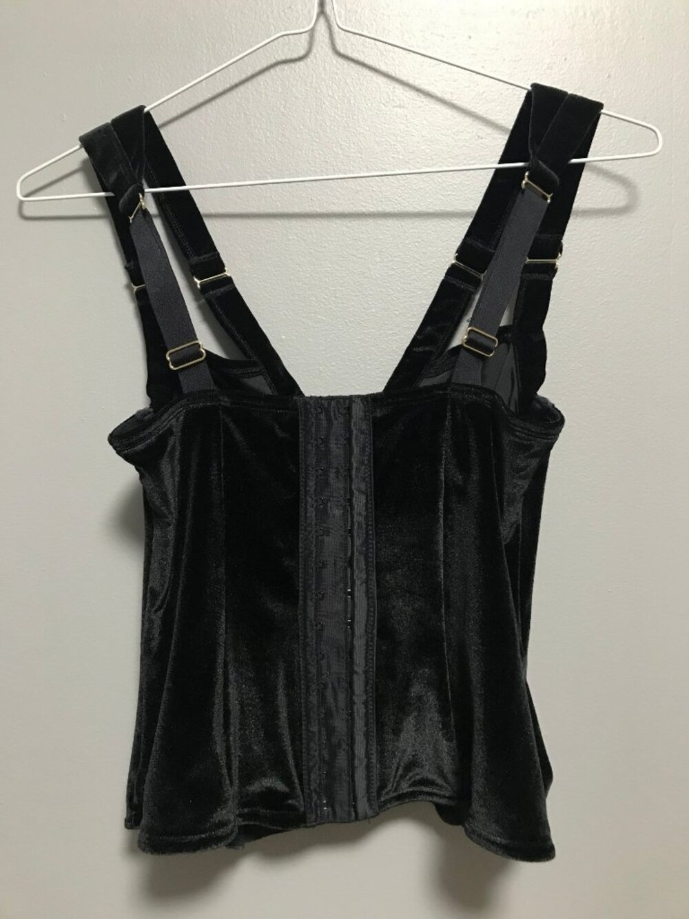 Goth Victorian Corset Bustier lot XS Black Burgundy Velvet Satin Chantelle Senza - Picture 10 of 12